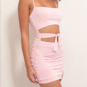 Daytona Cutout Dress in Light Pink